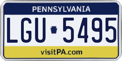 PA license plate LGU5495