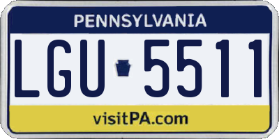 PA license plate LGU5511