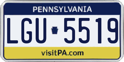 PA license plate LGU5519