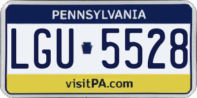 PA license plate LGU5528