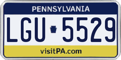 PA license plate LGU5529