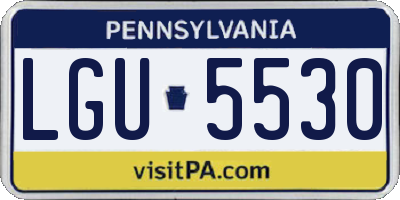 PA license plate LGU5530
