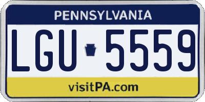 PA license plate LGU5559