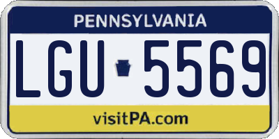 PA license plate LGU5569