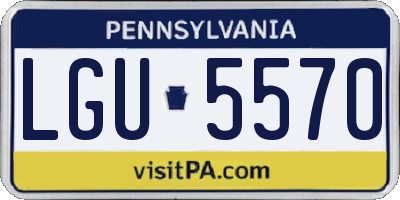 PA license plate LGU5570