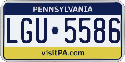 PA license plate LGU5586