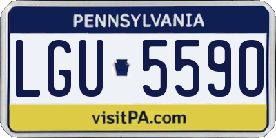 PA license plate LGU5590