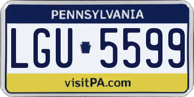 PA license plate LGU5599