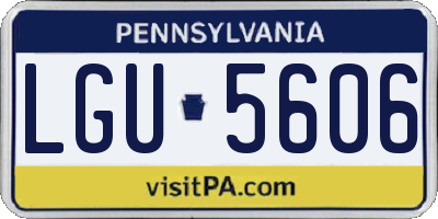 PA license plate LGU5606