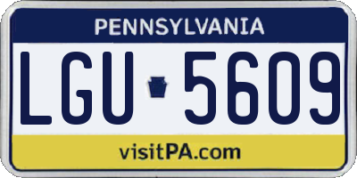 PA license plate LGU5609