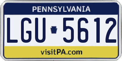 PA license plate LGU5612