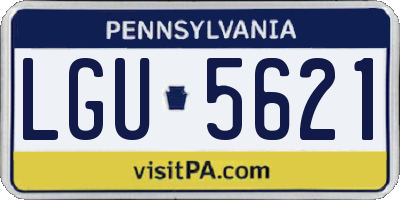 PA license plate LGU5621