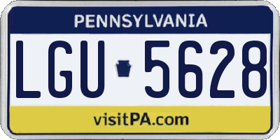 PA license plate LGU5628