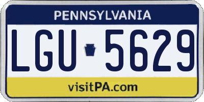 PA license plate LGU5629