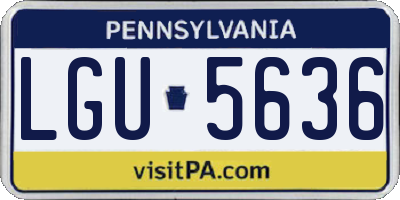 PA license plate LGU5636