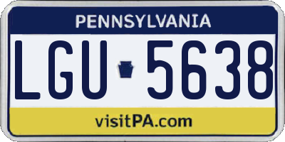 PA license plate LGU5638