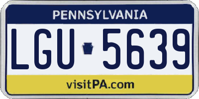 PA license plate LGU5639