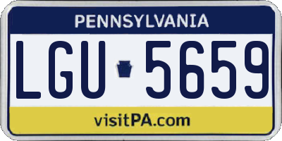 PA license plate LGU5659