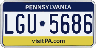 PA license plate LGU5686