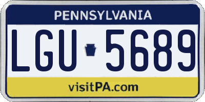 PA license plate LGU5689