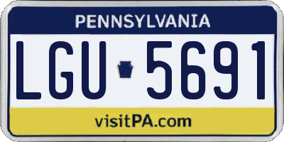 PA license plate LGU5691