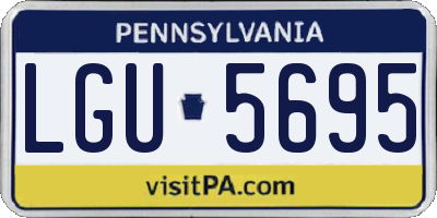PA license plate LGU5695