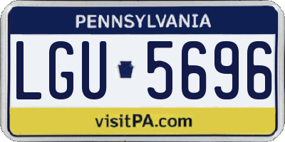 PA license plate LGU5696