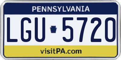 PA license plate LGU5720