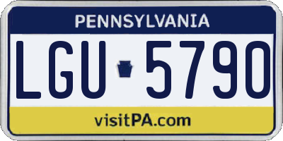 PA license plate LGU5790