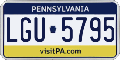 PA license plate LGU5795