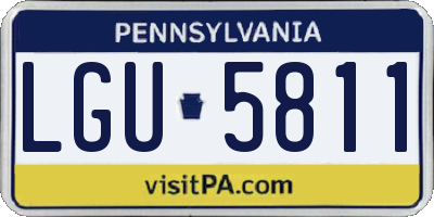 PA license plate LGU5811