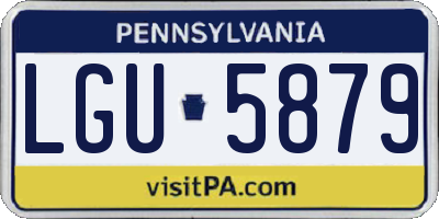 PA license plate LGU5879