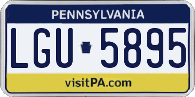 PA license plate LGU5895