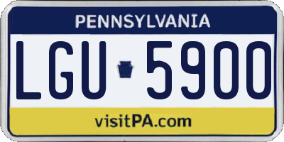 PA license plate LGU5900