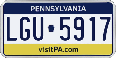 PA license plate LGU5917