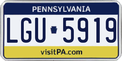 PA license plate LGU5919