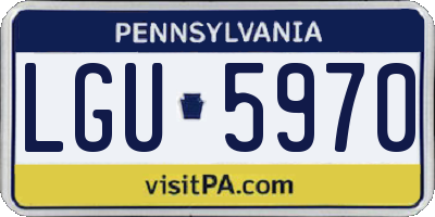 PA license plate LGU5970