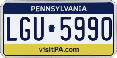 PA license plate LGU5990
