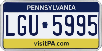 PA license plate LGU5995