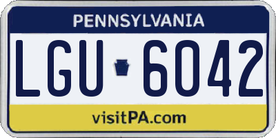 PA license plate LGU6042