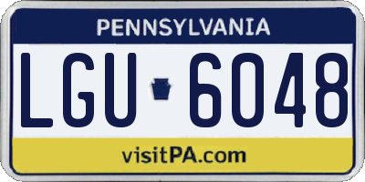 PA license plate LGU6048
