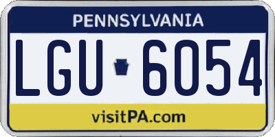 PA license plate LGU6054