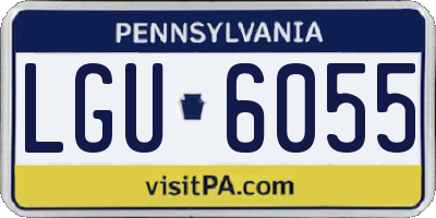 PA license plate LGU6055