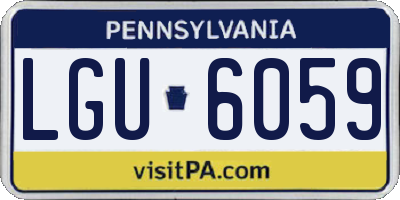 PA license plate LGU6059