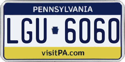 PA license plate LGU6060