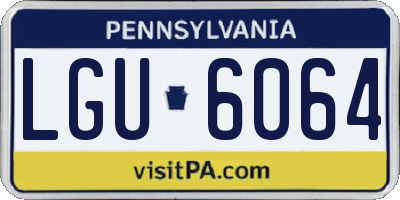 PA license plate LGU6064