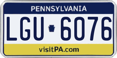 PA license plate LGU6076