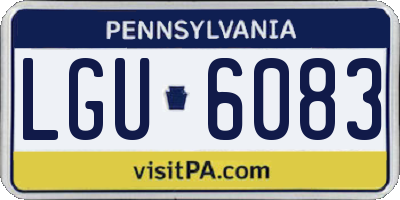 PA license plate LGU6083