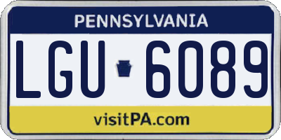 PA license plate LGU6089