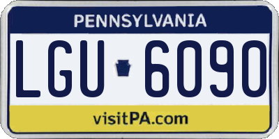 PA license plate LGU6090
